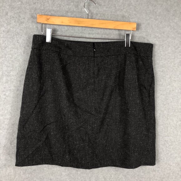 Gap Pleated Gray Mini Skirt Size 14 - Picture 2 of 5
